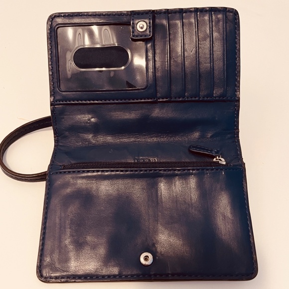 Coach Crossbody Wallet Over the Shoulder Purse Mini Bag Leather Burgundy Fuchsia - Picture 8 of 16